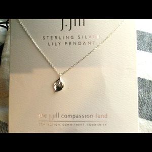 JJill Sterling Silver Lily Pendant New with Bag